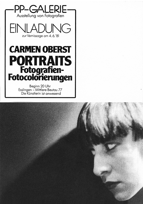 Carmen Oberst Invitation Carmen Oberst, PP Galerie, Werner Pawlok